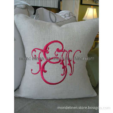 Monogrammed Pure Linen Cushion (CS-008)